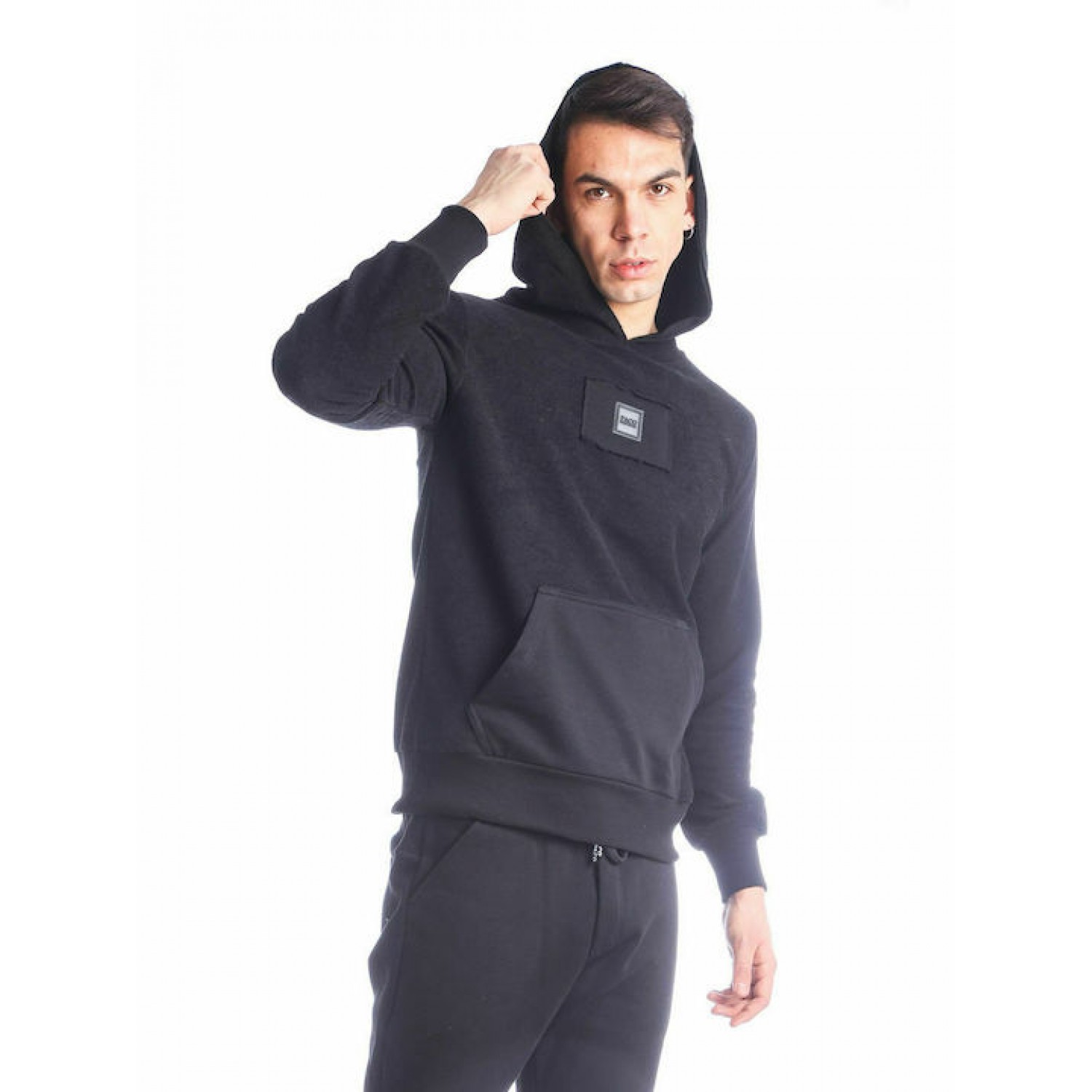 PACO & CO ΑΝΔΡΙΚΗ ΦΟΥΤΕΡ ΜΠΛΟΥΖΑ ΜΑΚΡΥΜΑΝΙΚΗ 2288862 BLACK