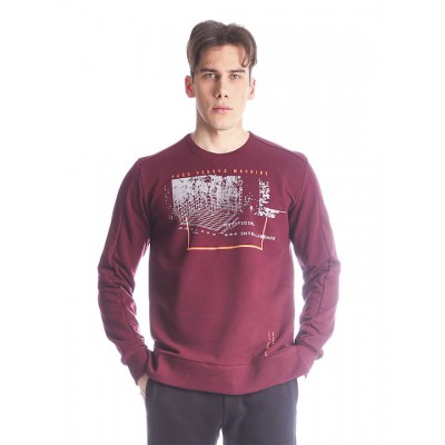 Paco & Co Ανδρικό Φούτερ 2288838 Μπορντό