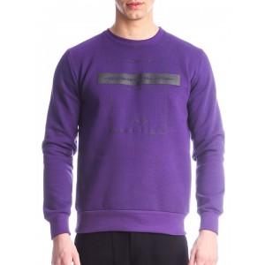 Paco & Co Ανδρικό Φούτερ με λαιμόκοψη 2288845 Μωβ