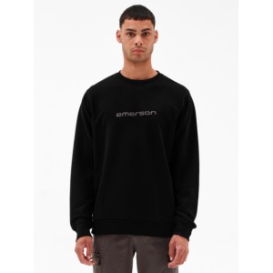 EMERSON Ανδρικό Φούτερ με Στρόγγυλη Λαιμόκοψη 232.EM20.10 Black Κανονική Εφαρμογή