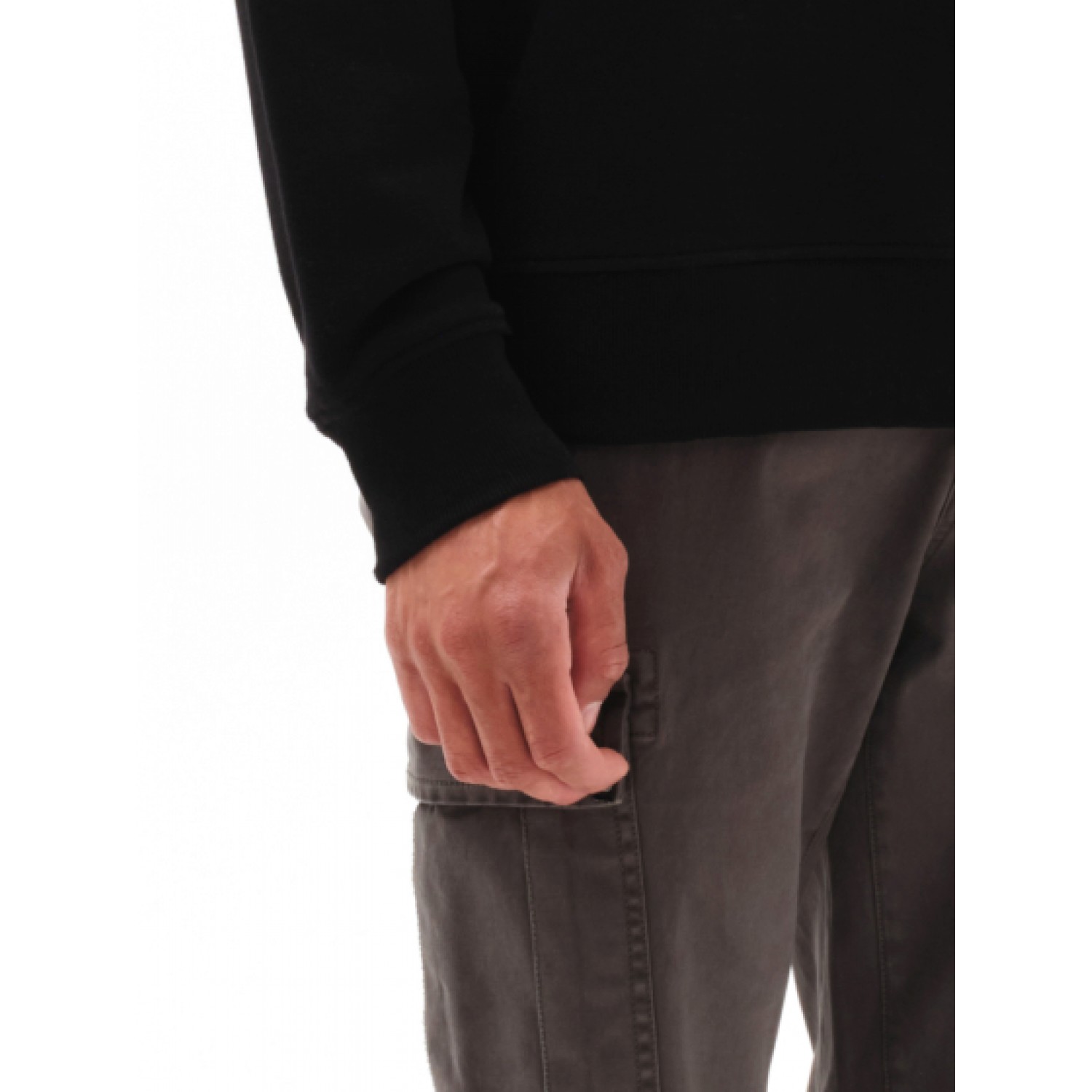 EMERSON Ανδρικό Φούτερ με Στρόγγυλη Λαιμόκοψη 232.EM20.10 Black Κανονική Εφαρμογή