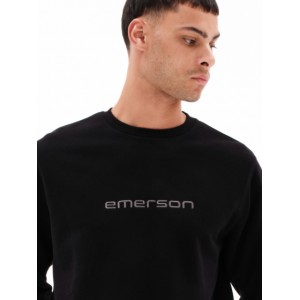 EMERSON Ανδρικό Φούτερ με Στρόγγυλη Λαιμόκοψη 232.EM20.10 Black Κανονική Εφαρμογή