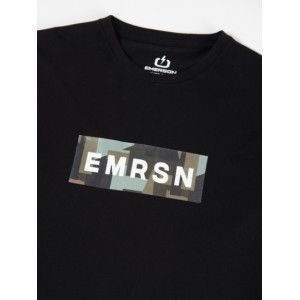 EMERSON Ανδρική Μπλούζα με Στρόγγυλη Λαιμόκοψη 232.EM31.02 Black Κανονική Εφαρμογή