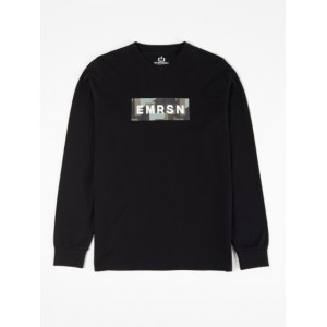 EMERSON Ανδρική Μπλούζα με Στρόγγυλη Λαιμόκοψη 232.EM31.02 Black Κανονική Εφαρμογή