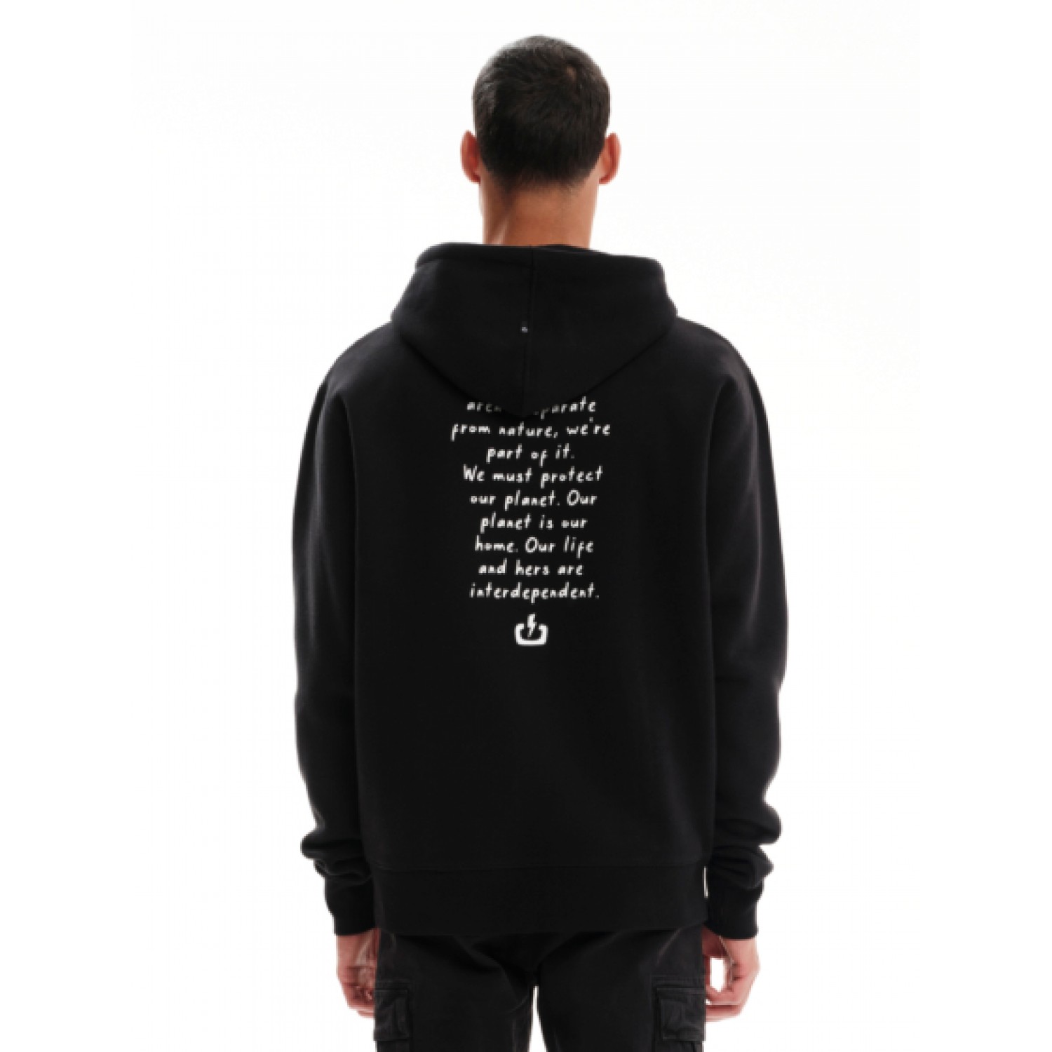 EMERSON Ανδρικό Φούτερ με Κουκούλα 232.EM20.11 Black Κανονική Εφαρμογή 