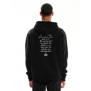 EMERSON Ανδρικό Φούτερ με Κουκούλα 232.EM20.11 Black Κανονική Εφαρμογή 