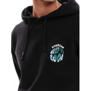 EMERSON Ανδρικό Φούτερ με Κουκούλα 232.EM20.11 Black Κανονική Εφαρμογή 