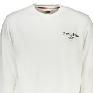 TOMMY HILFIGER Ανδρική Μακρυμάνικη Μπλούζα Φούτερ Κανονική Εφαρμογή DM0DM18609_BIYBR Λευκό