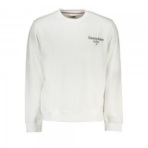 TOMMY HILFIGER Ανδρική Μακρυμάνικη Μπλούζα Φούτερ Κανονική Εφαρμογή DM0DM18609_BIYBR Λευκό
