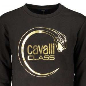 CAVALLI CLASS Ανδρική Μακρυμάνικη Μπλούζα Φούτερ Κανονική Εφαρμογή RXT65ACF062_NE05051 Black