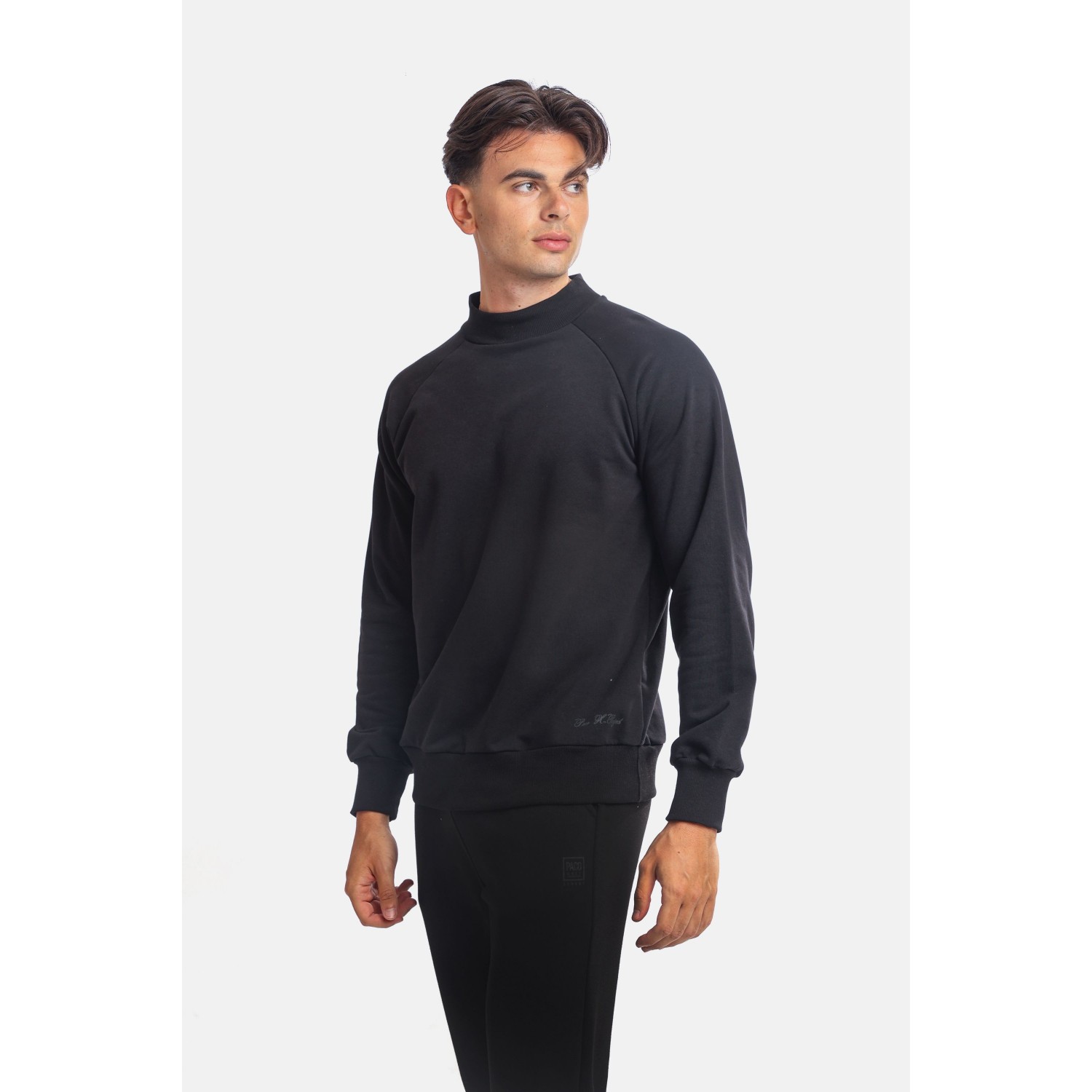 Paco & Co 2381044 Μαύρο Ανδρικό Φούτερ Με Λουπέτο