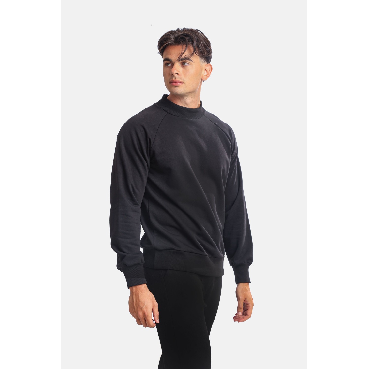 Paco & Co 2381044 Μαύρο Ανδρικό Φούτερ Με Λουπέτο