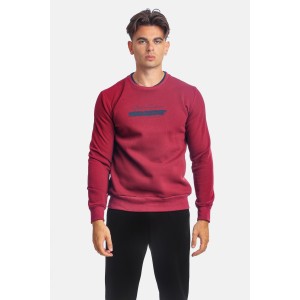 Paco & Co 2381051 Μπορντό Ανδρικό Φούτερ με Λαιμόκοψη