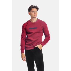 Paco & Co 2381051 Μπορντό Ανδρικό Φούτερ με Λαιμόκοψη