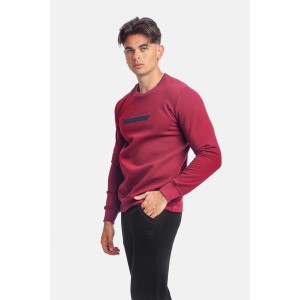 Paco & Co 2381051 Μπορντό Ανδρικό Φούτερ με Λαιμόκοψη