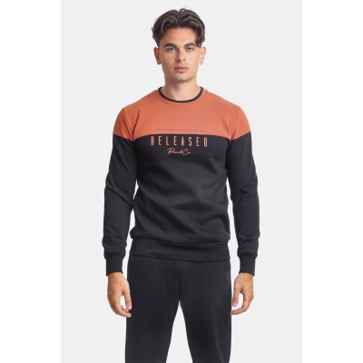 Paco & Co 2381058 Μαύρο Ανδρικό Φούτερ με Λαιμόκοψη