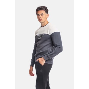 Paco & Co 2381058 Γκρι Ανδρικό Φούτερ με Λαιμόκοψη