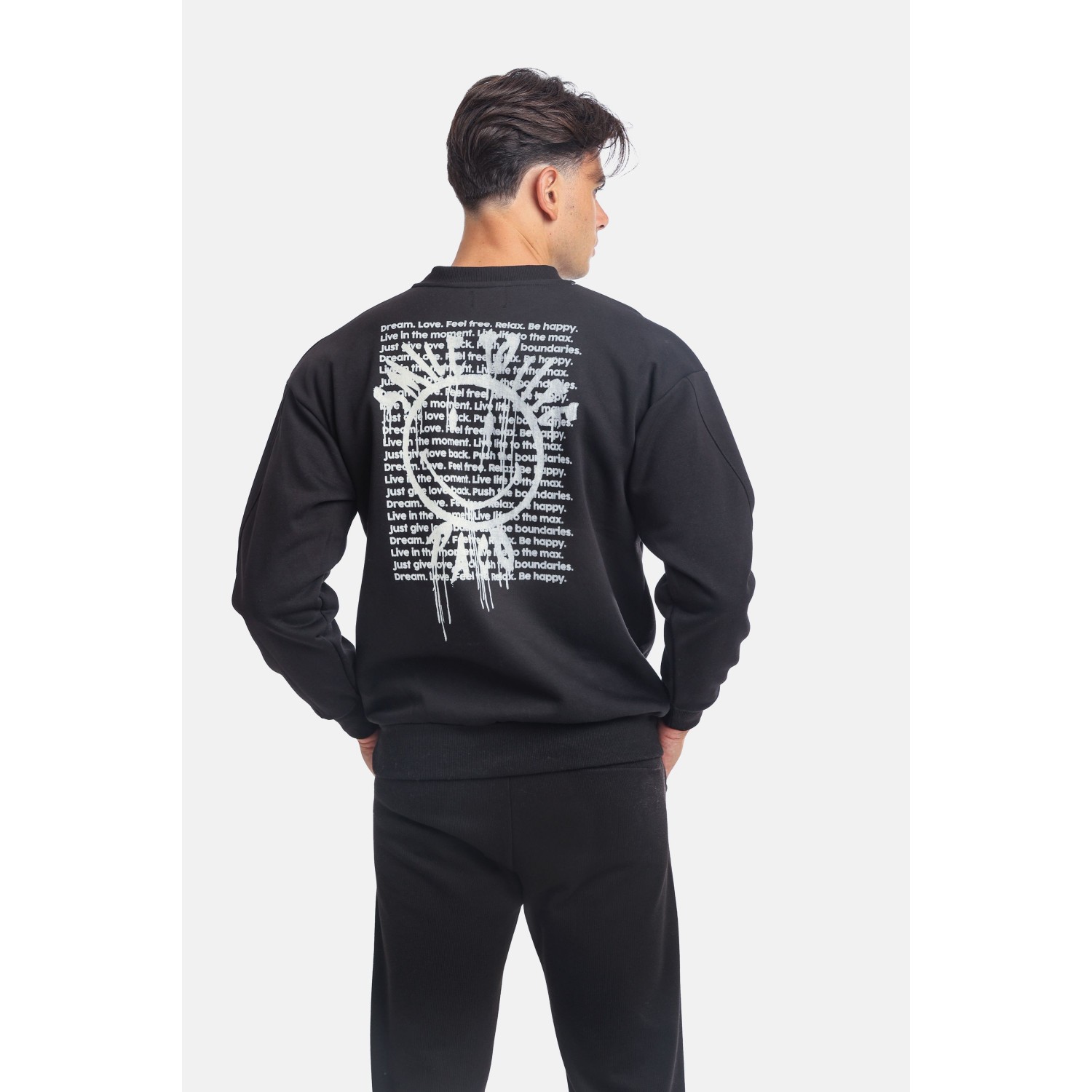 Paco & Co 2381062 Ανδρικό Φούτερ με λαιμόκοψη Μαύρο