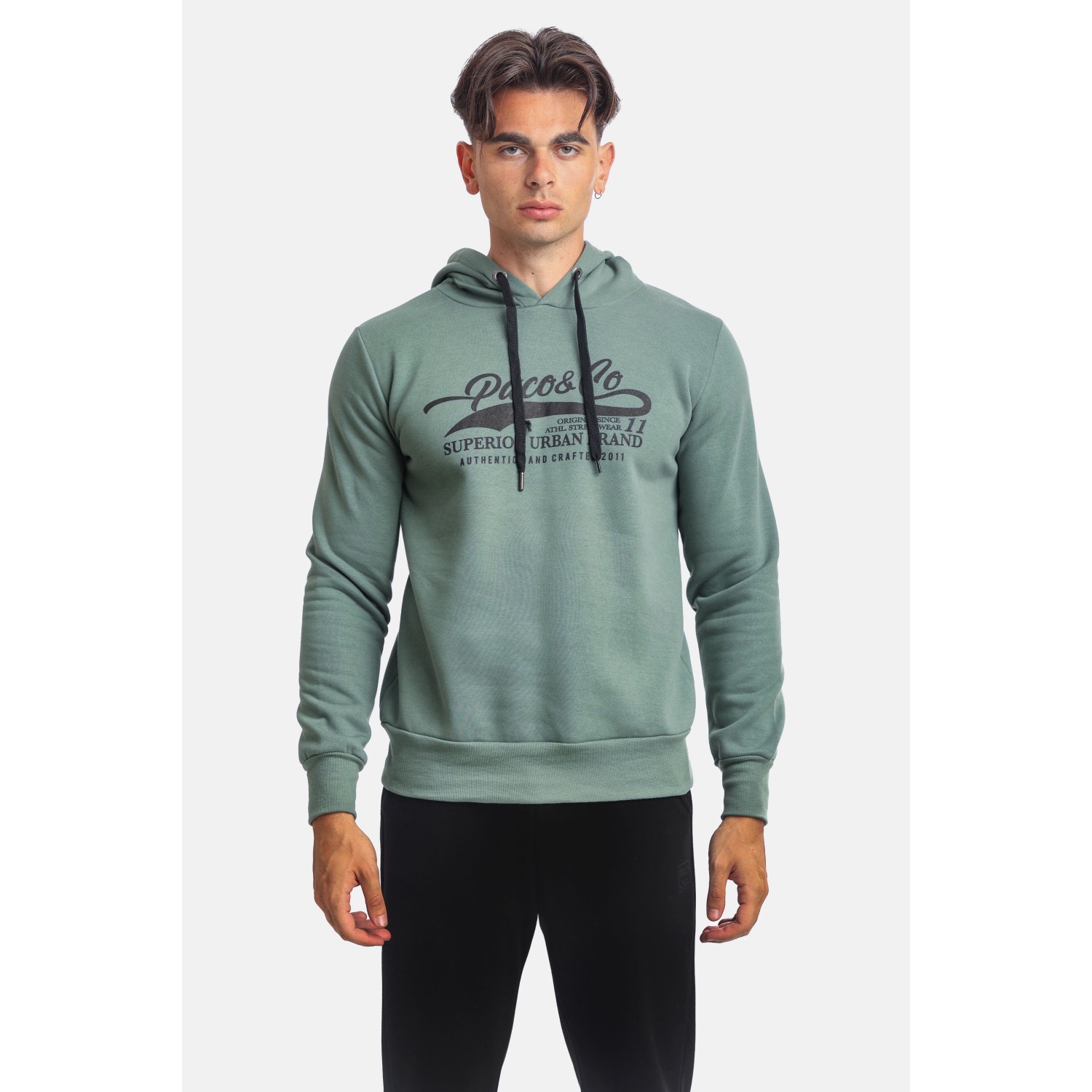 Paco & Co 2381071 Μέντα Ανδρικό Φούτερ με Κουκούλα