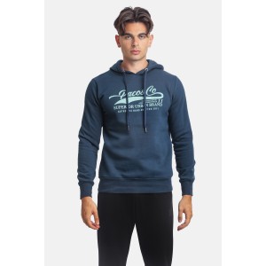 Paco & Co 2381071 Navy Ανδρικό Φούτερ με Κουκούλα