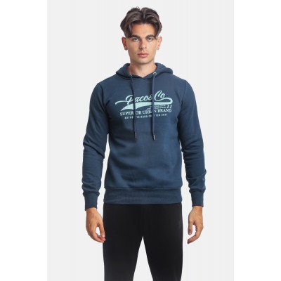 Paco & Co 2381071 Navy Ανδρικό Φούτερ με Κουκούλα