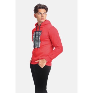Paco & Co 2381073 Κόκκινο Ανδρικό Φούτερ με Κουκούλα