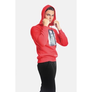 Paco & Co 2381073 Κόκκινο Ανδρικό Φούτερ με Κουκούλα