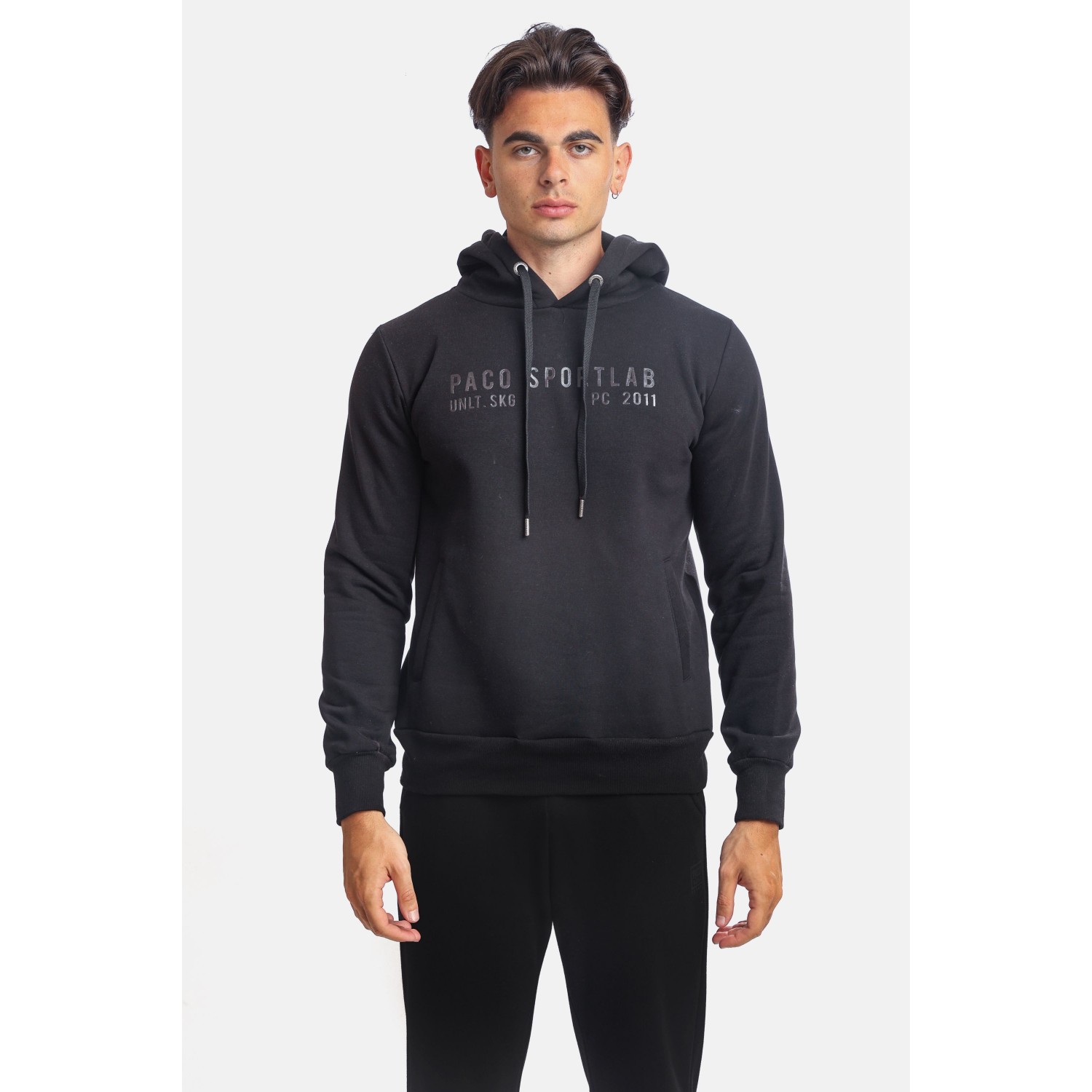 Paco & Co 2381074 Black Ανδρικό Φούτερ με Κουκούλα