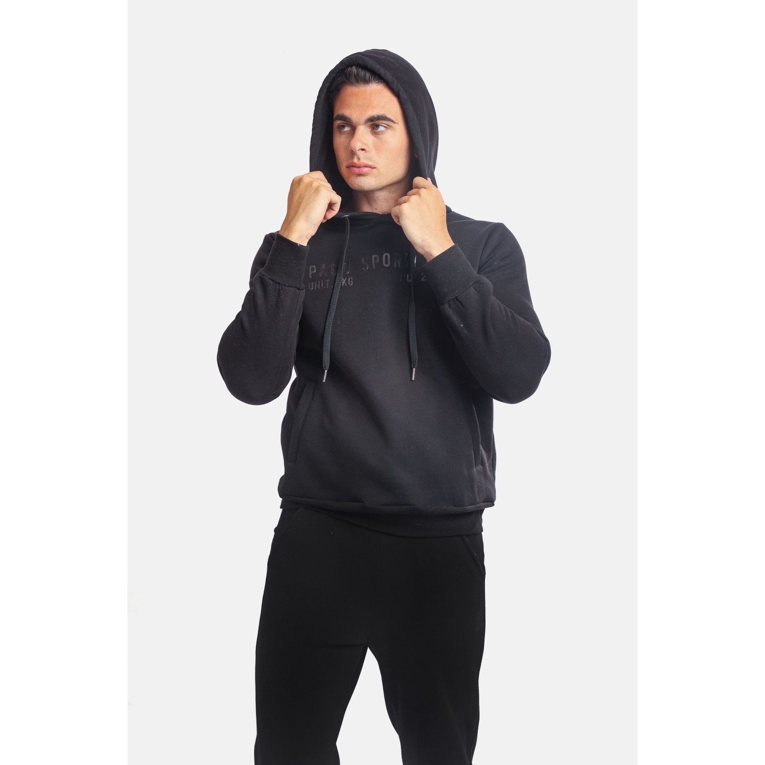 Paco & Co 2381074 Black Ανδρικό Φούτερ με Κουκούλα