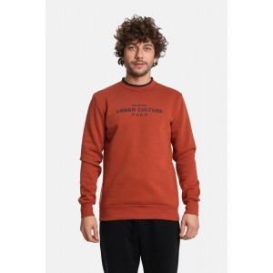 Life Style Butiken LS12481054 Εκαι Ανδρική μακρυμάνικη φούτερ με στρογγυλή λαιμόκοψη Κανονική Εφαρμογή