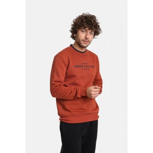 Life Style Butiken LS12481054 Εκαι Ανδρική μακρυμάνικη φούτερ με στρογγυλή λαιμόκοψη Κανονική Εφαρμογή