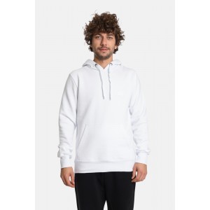 Life Style Butiken LS12481070 Λευκό Ανδρική Μακρυμάνικη Μπλούζα Φούτερ με κουκούλα και τσέπη Κανονική Εφαρμογή