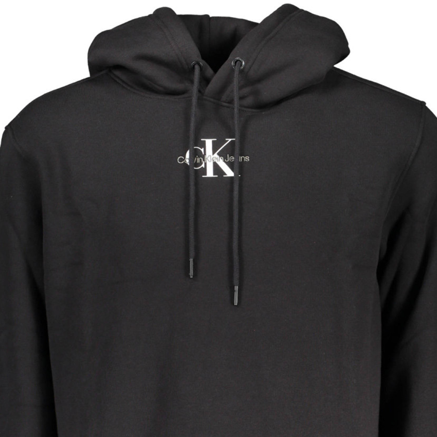 CALVIN KLEIN J30J323749_NERO_BEH Black Ανδρική Μακρυμάνικη Μπλούζα Φούτερ Με κουκούλα Κανονικ΄η Εφαρμογή