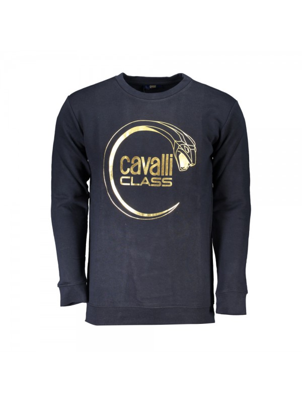 CAVALLI CLASS Ανδρική Μακρυμάνικη Μπλούζα Φούτερ Κανονική Εφαρμογή RXT65ACF062_BL04926 Navy