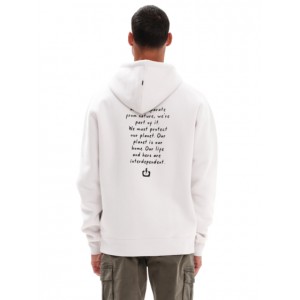 EMERSON Ανδρικό Φούτερ με Κουκούλα 232.EM20.11 Off White Κανονική Εφαρμογή