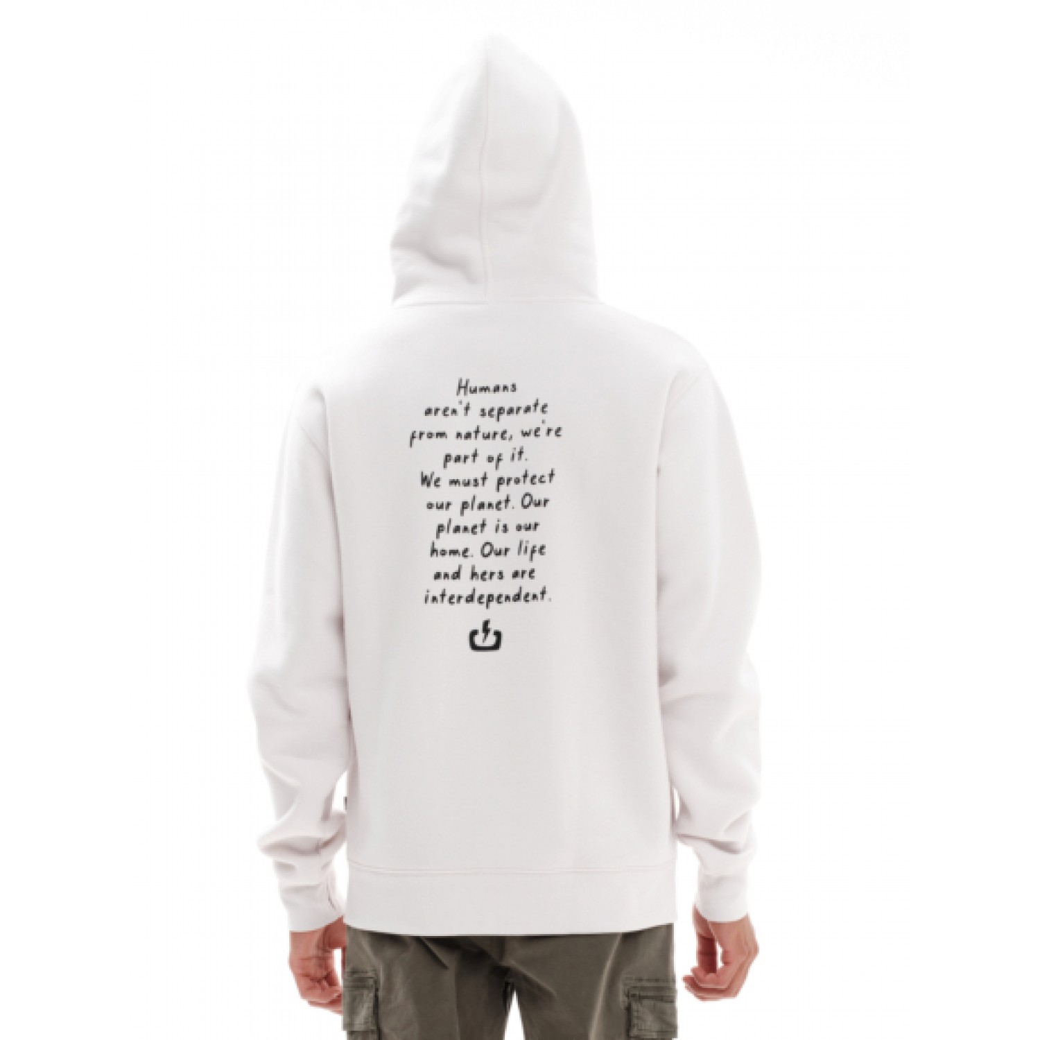 EMERSON Ανδρικό Φούτερ με Κουκούλα 232.EM20.11 Off White Κανονική Εφαρμογή