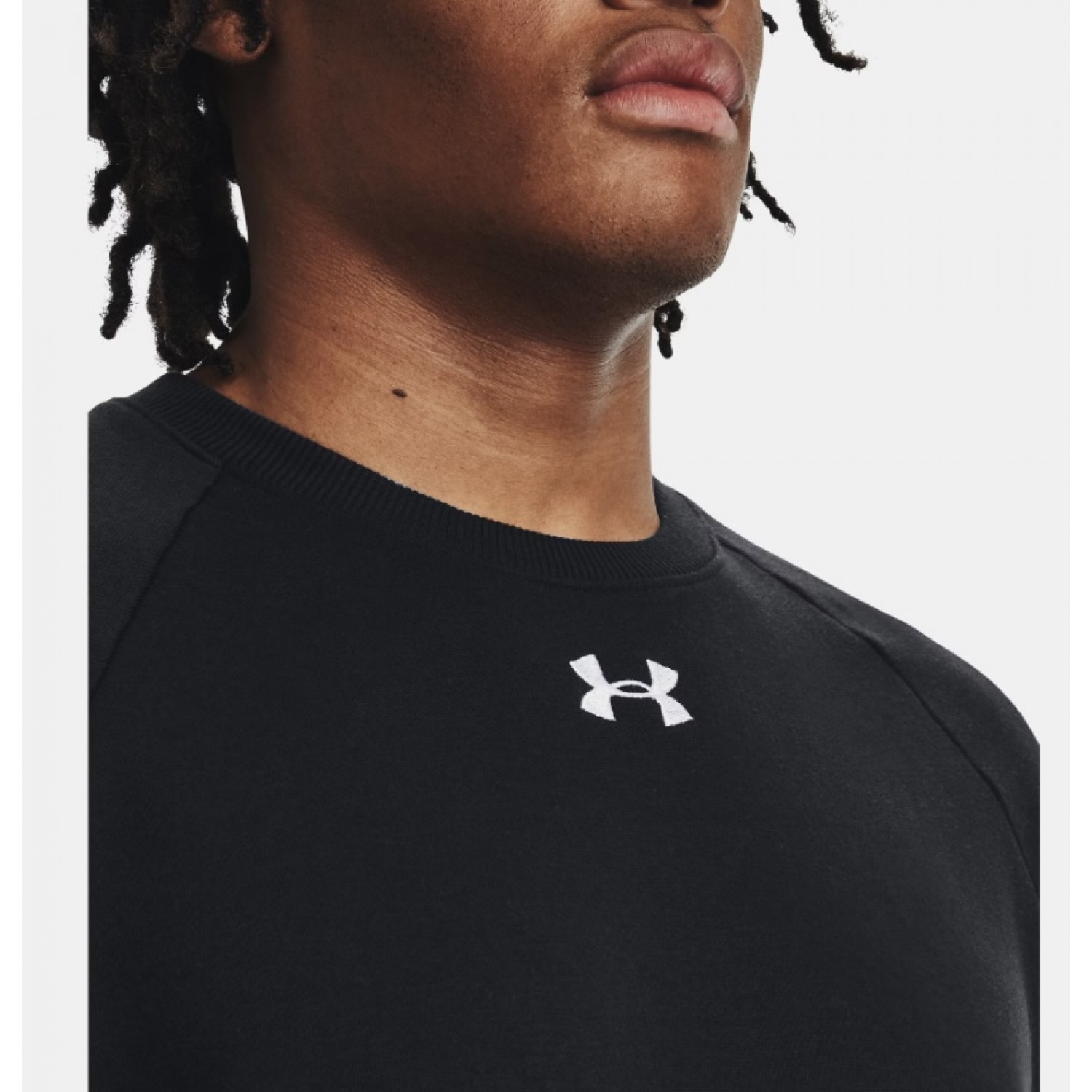 Under Armour Ανδρικό Φούτερ με Στρόγγυλη Λαιμόκοψη 1379755 Black