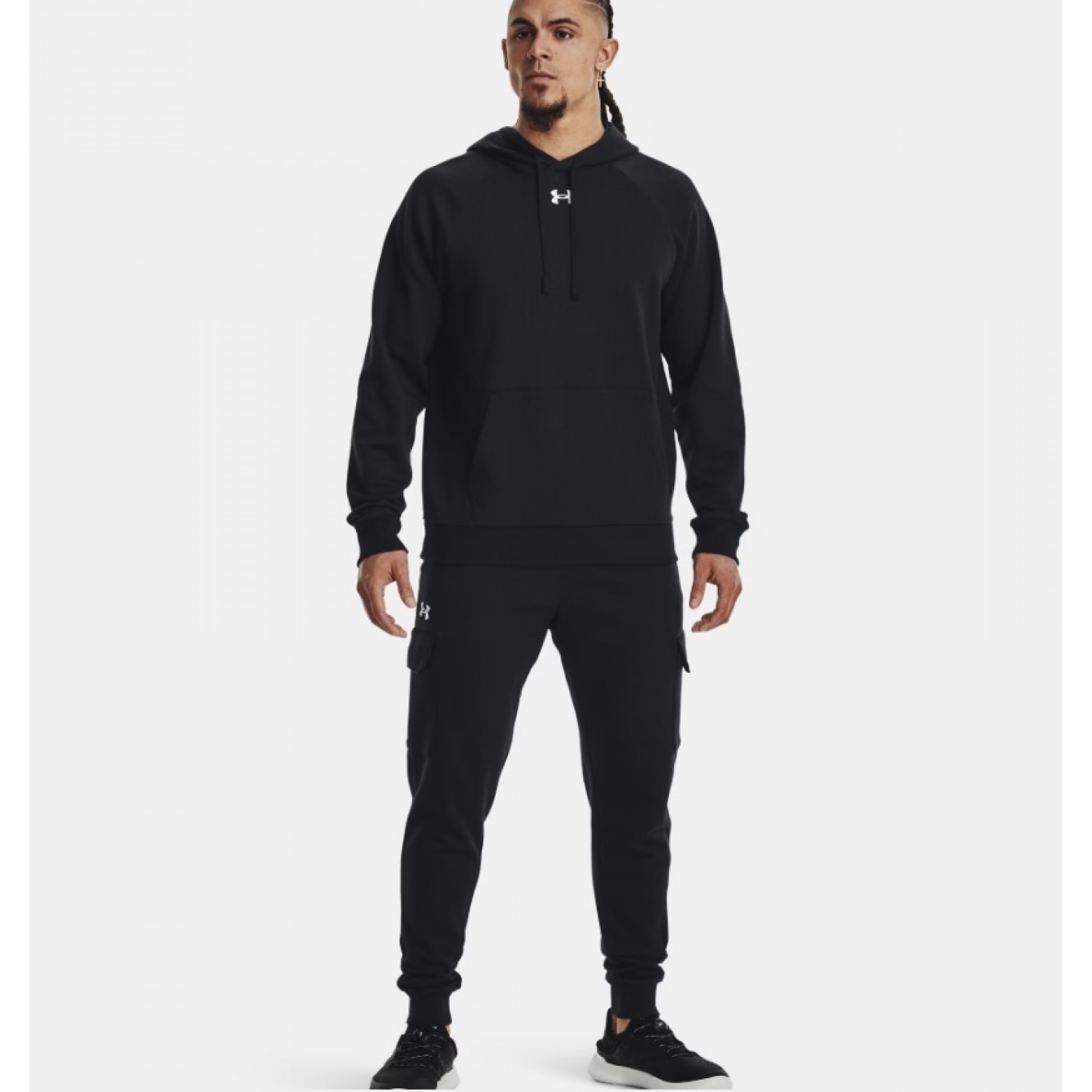 Under Armour Ανδρικό Φούτερ με Κουκούλα 1379757 Black