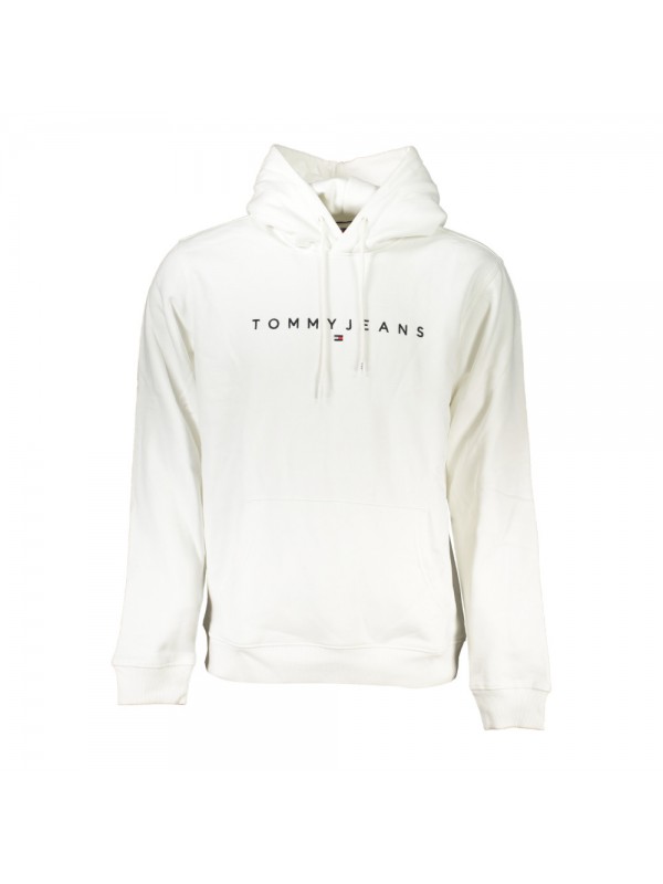 TOMMY HILFIGER Ανδρική Μακρυμάνικη Μπλούζα Φούτερ με κουκούλα Κανονική Εφαρμογή DM0DM17985_BIYBR Λευκό