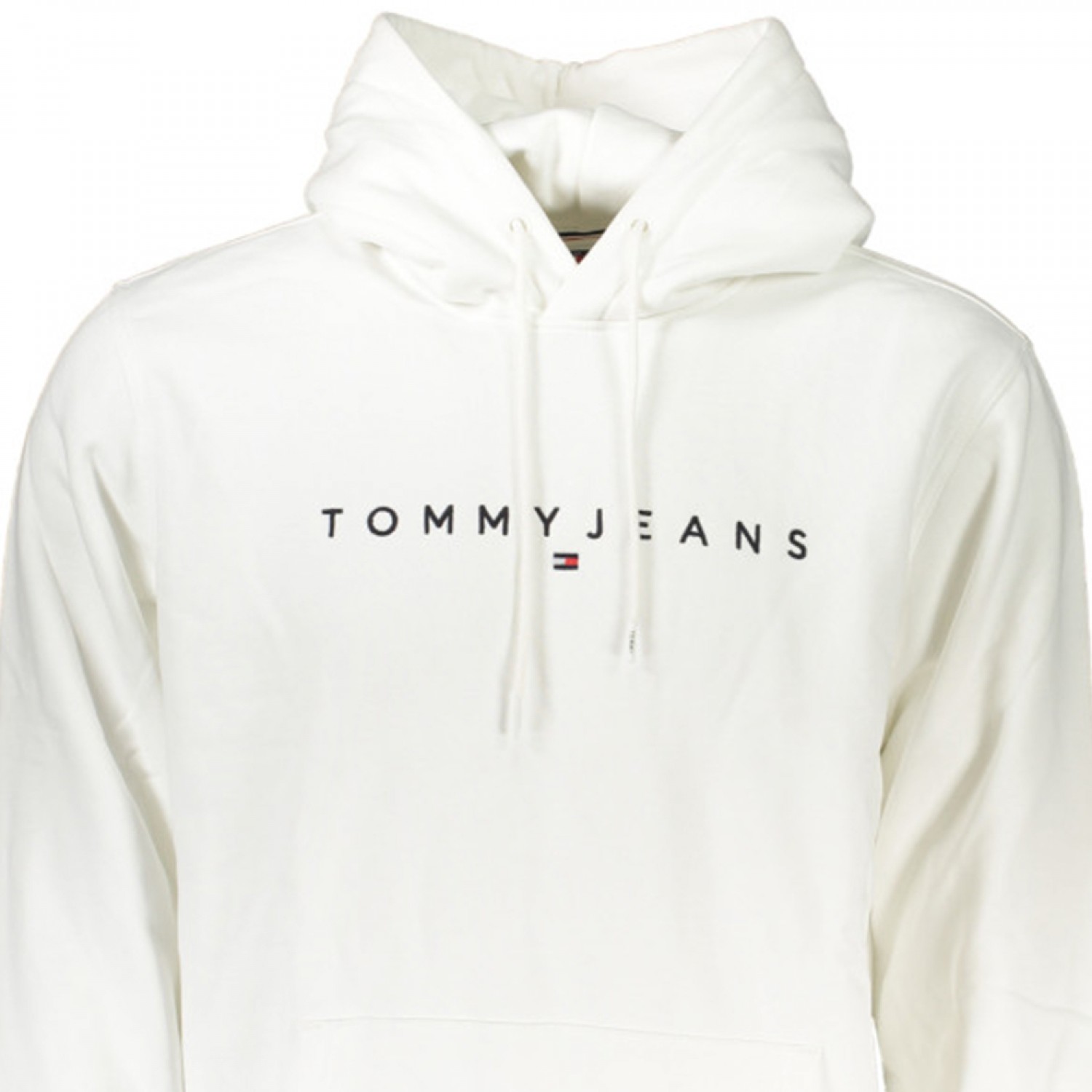 TOMMY HILFIGER Ανδρική Μακρυμάνικη Μπλούζα Φούτερ με κουκούλα Κανονική Εφαρμογή DM0DM17985_BIYBR Λευκό