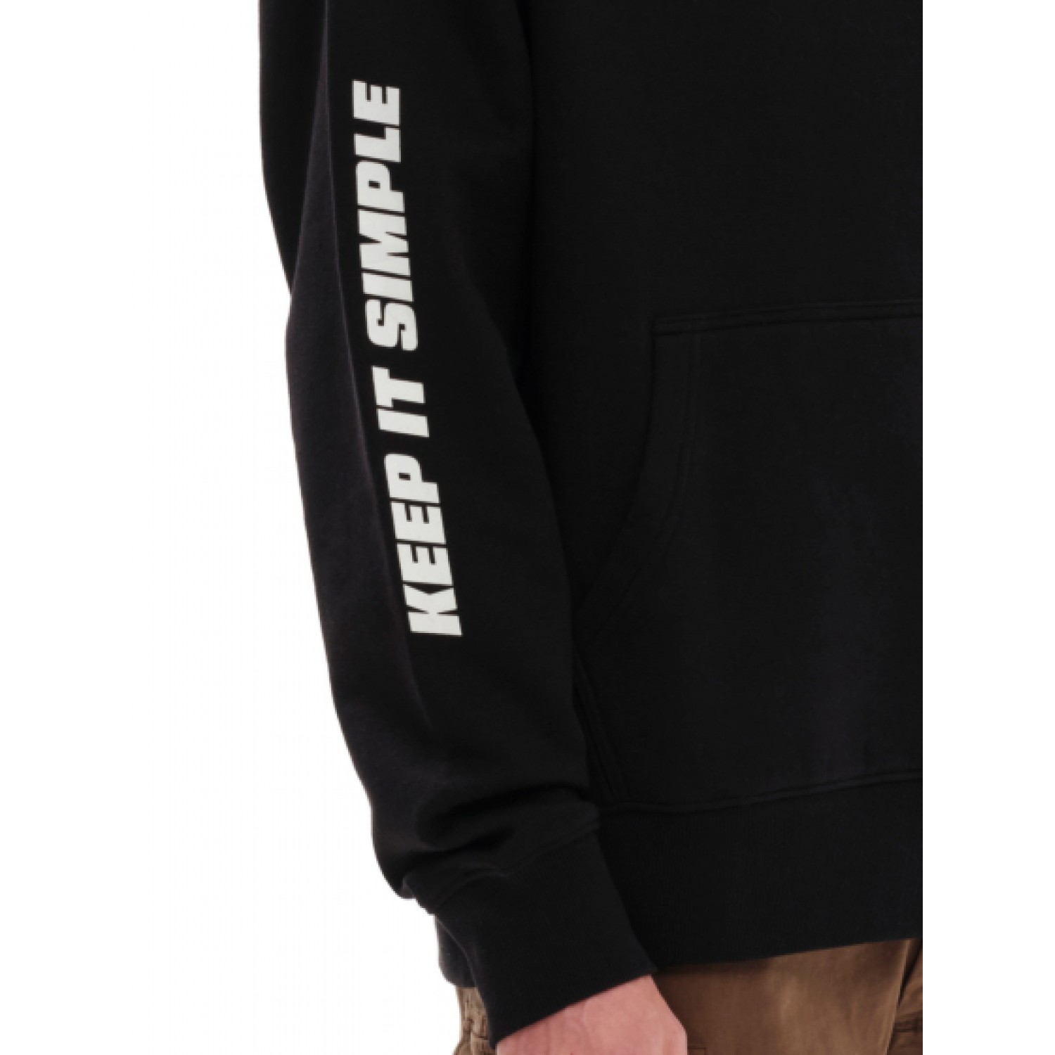 EMERSON Ανδρικό Φούτερ με Κουκούλα 232.EM20.03 Black Κανονική Εφαρμογή