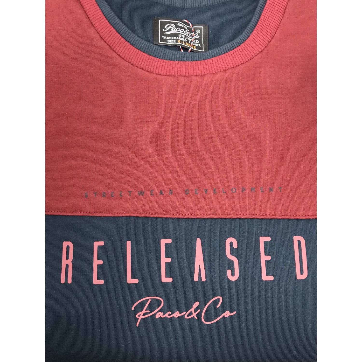 Paco & Co 2381058 Navy Ανδρικό Φούτερ με Λαιμόκοψη