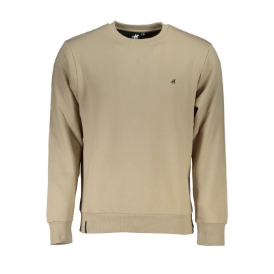 U.S. GRAND POLO USF175 Μπεζ Ανδρική Φούτερ Μπλούζα Με Στρογγυλή Λαιμόκοψη