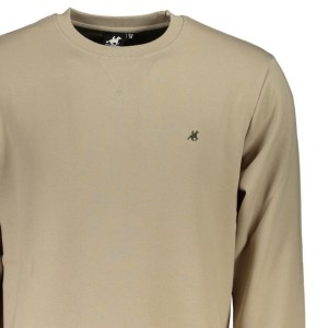 U.S. GRAND POLO USF175 Μπεζ Ανδρική Φούτερ Μπλούζα Με Στρογγυλή Λαιμόκοψη