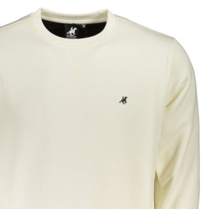 U.S. GRAND POLO USF175 Εκρού Ανδρική Φούτερ Μπλούζα Με Στρογγυλή Λαιμόκοψη