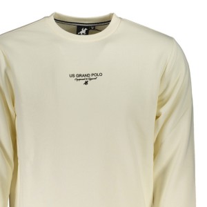 U.S. GRAND POLO USF895 Εκρού Ανδρική Φούτερ Μπλούζα Με Στρογγυλή Λαιμόκοψη
