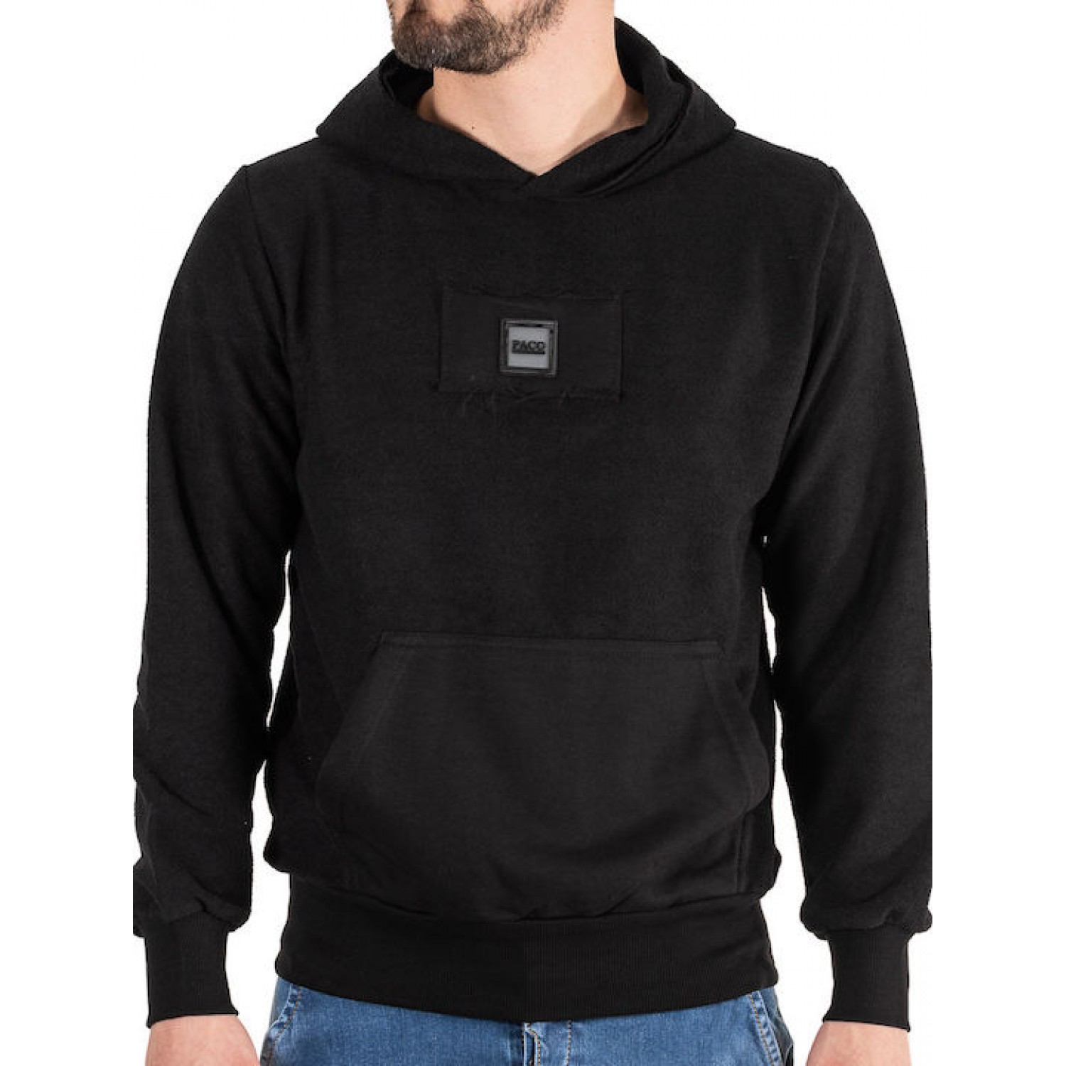 PACO & CO ΑΝΔΡΙΚΗ ΦΟΥΤΕΡ ΜΠΛΟΥΖΑ ΜΑΚΡΥΜΑΝΙΚΗ 2288862 BLACK