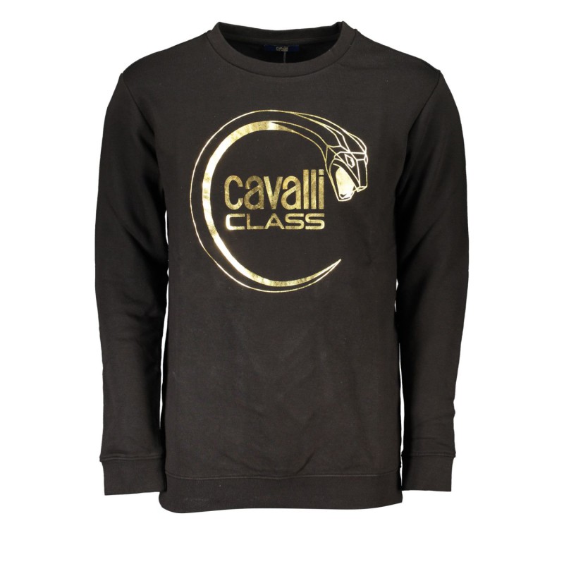 CAVALLI CLASS Ανδρική Μακρυμάνικη Μπλούζα Φούτερ Κανονική Εφαρμογή RXT65ACF062_NE05051 Black Ανδρικά