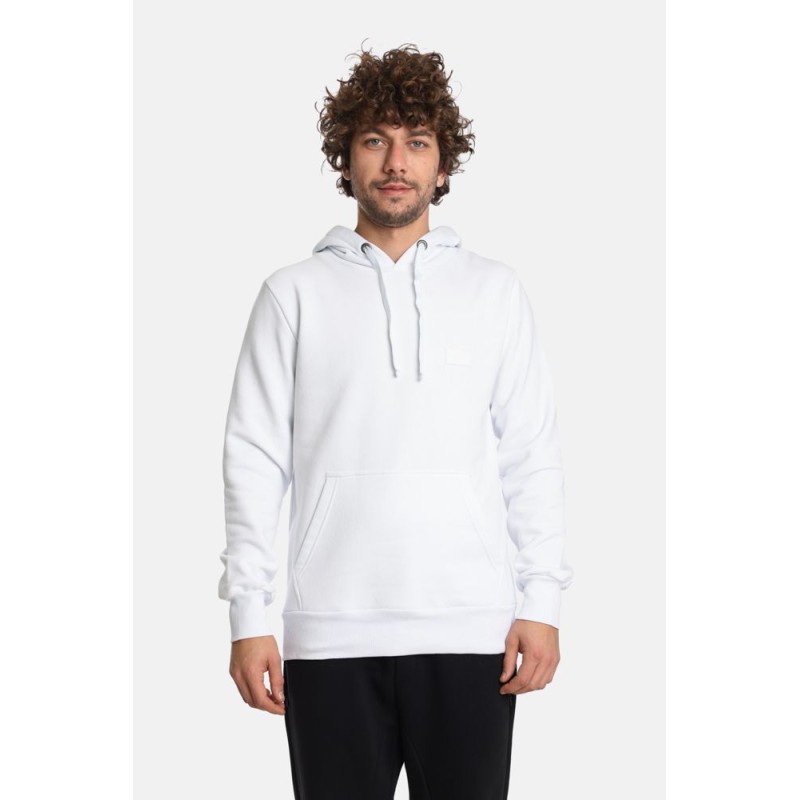 Life Style Butiken LS12481070 Λευκό Ανδρική Μακρυμάνικη Μπλούζα Φούτερ με κουκούλα και τσέπη Κανονική Εφαρμογή Ανδρικά