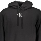 CALVIN KLEIN J30J323749_NERO_BEH Black Ανδρική Μακρυμάνικη Μπλούζα Φούτερ Με κουκούλα Κανονικ΄η Εφαρμογή 3